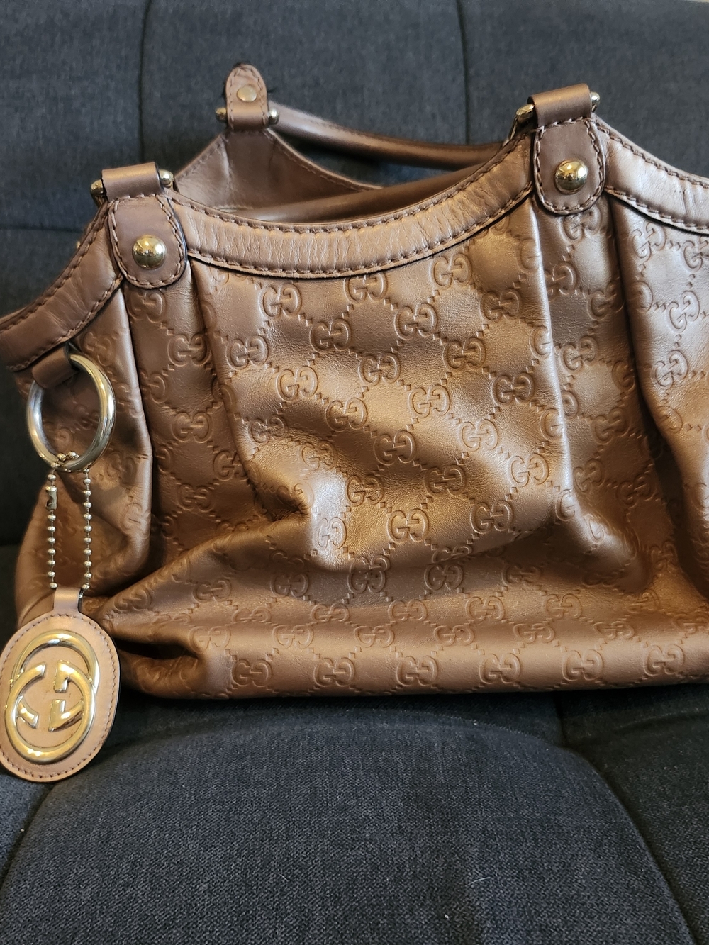 Gucci Hawaii Exclusive Rose Gold Signature Leather Hobo Bag
